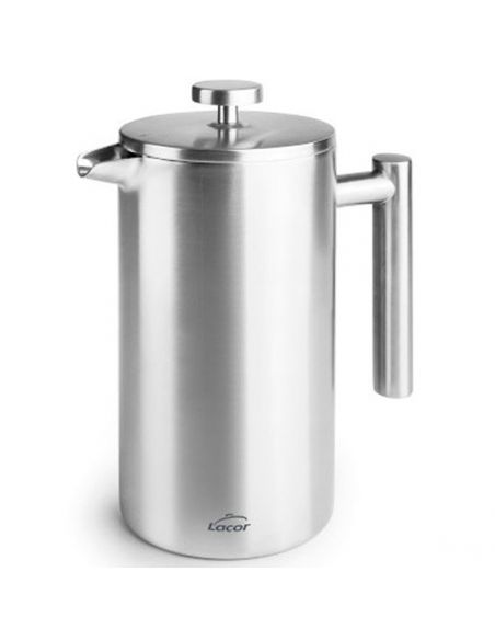 Cafetera Francesa de Acero Inoxidable Lacor - 1000 ml.