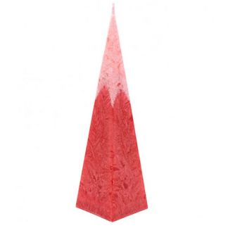 Vela Piramidal de Cera de Palma Tonos Rojos Canvela