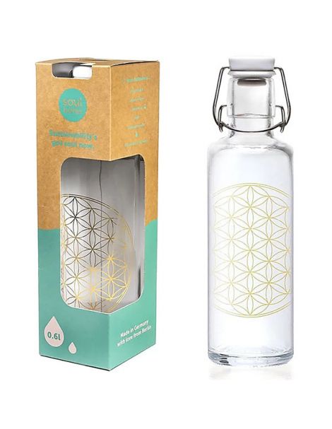 Soulbottle Botella con Flor de la Vida - 600 ml.