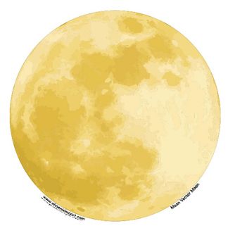 Adhesivo Luna Llena - 11.7 cm.