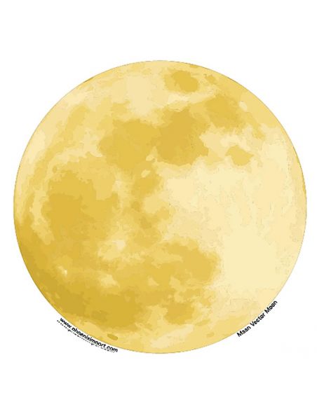 Adhesivo Luna Llena - 11.7 cm.