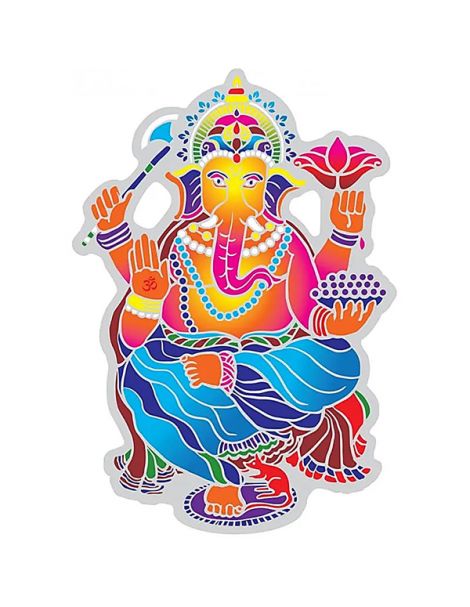 Adhesivo Ganesha Bailando - 15 cm.