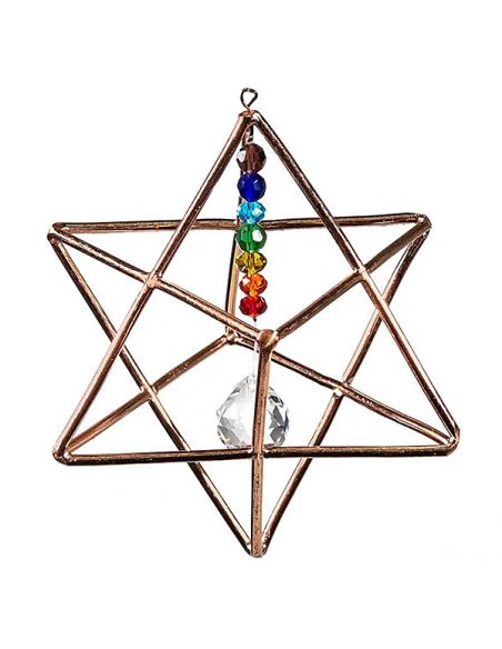 Merkaba con Esfera y Cristales 7 Chakras