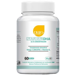 Natural DHA Alta Concentración Puro Omega - 60 perlas