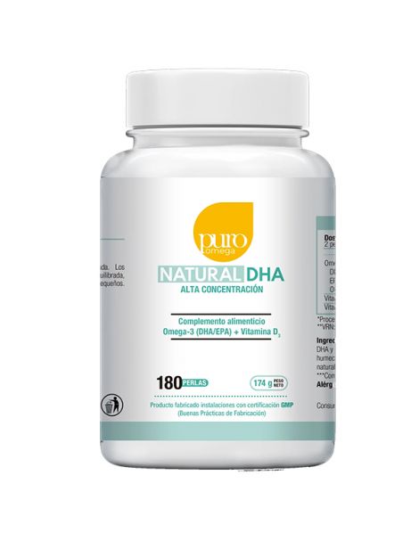 Natural DHA Alta Concentración Puro Omega - 180 perlas