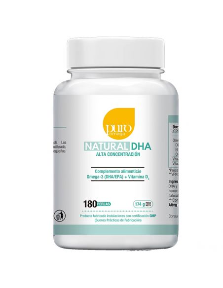 Natural DHA Alta Concentración Puro Omega - 180 perlas