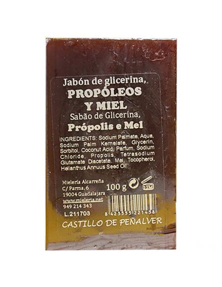 Jabón de Propóleos, Miel y Glicerina Castillo de Peñalver - 100 gramos