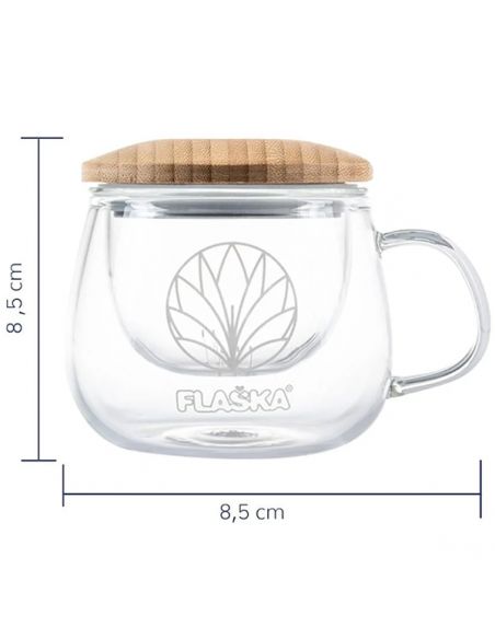 Taza Tetera para Infusiones, Té y Café Angélica Flaska - 300 ml.