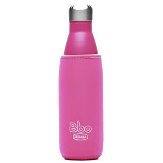 Botella de Acero Inoxidable con Funda de Neopreno Bbo Irisana Fucsia - 500 ml.