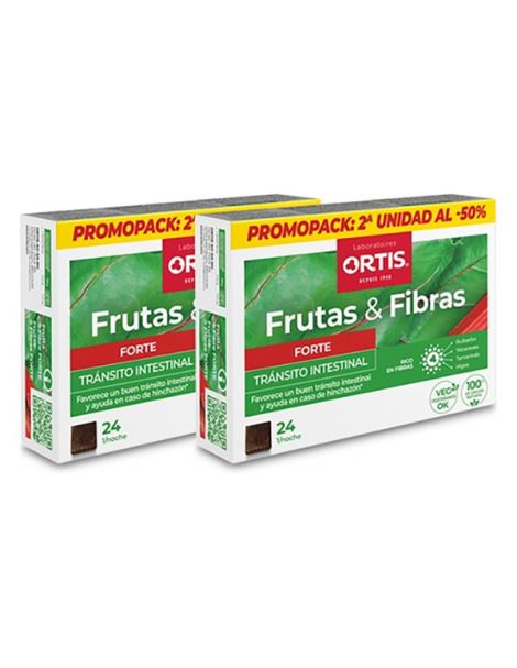 Fruta y Fibra Forte Ortis - 2x24 cubitos Fruta y Fibra Forte Ortis - 2x24 cubitos