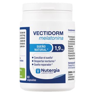 VectiDorm Melatonina 1.9 mg. Nutergia - 60 cápsulas