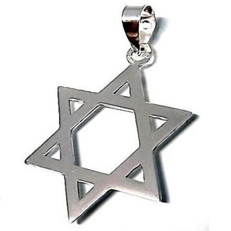 Colgante Estrella de David Plata de Ley