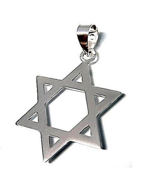 Colgante Estrella de David Acero