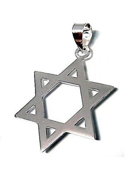 Colgante Estrella de David Acero