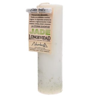 Vela Artesanal de Soja con Jade - Longevidad