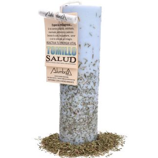 Vela Artesanal de Soja con Tomillo - Salud