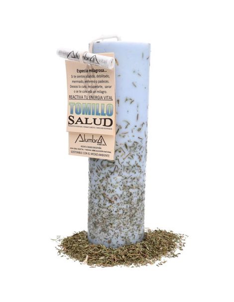 Vela Artesanal de Soja con Tomillo - Salud