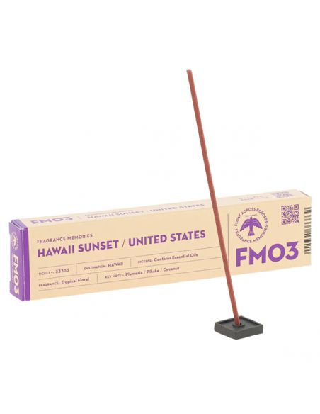 Incienso Fragance Memories Hawaii Sunset Estados Unidos - 15 barritas