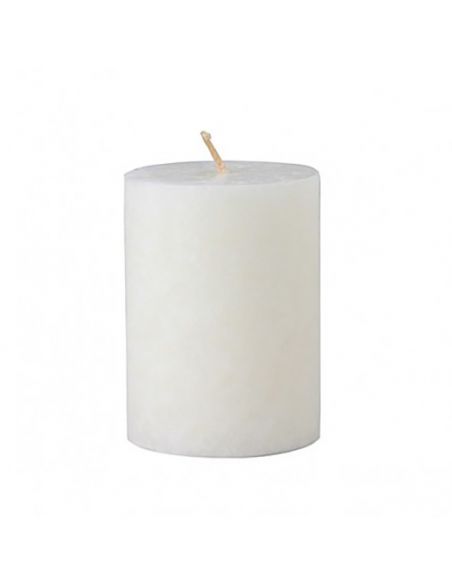 Vela de Cera de Palma Pilar Blanca Pequeña Kenzerfarm - 5 x 6.5 cm.
