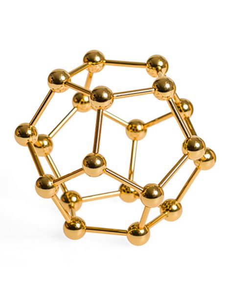 Dode de Metal Dorado (Dodecaedro)