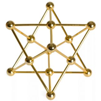 Merkaba de Metal Dorado