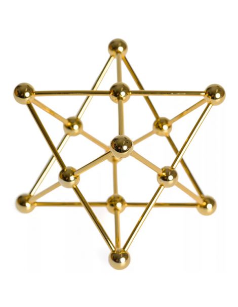Merkaba de Metal Dorado