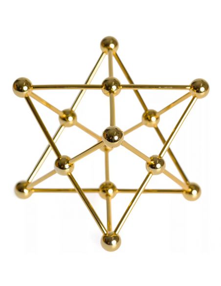 Merkaba de Metal Dorado