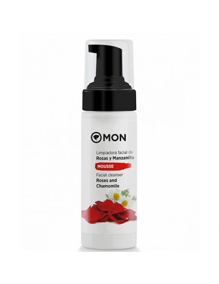 Mousse Limpiadora Facial de Rosas y Manzanilla Mon - 150 ml.