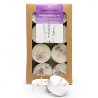 Vela de Té con Cera de Soja Campos de Lavanda Canvela