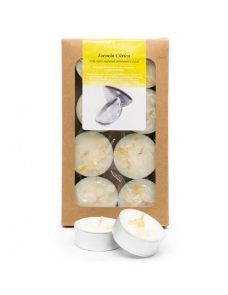 Vela de Té con Cera de Soja Esencia Cítrica Canvela