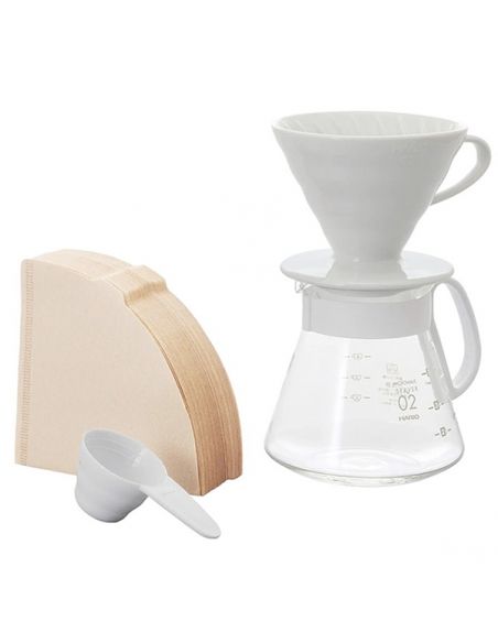 Cafetera de Goteo Cristal y Cerámica V60 Hario - 600 ml.
