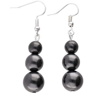 Pendientes Shungit tres Bolas.