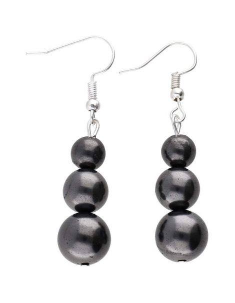 Pendientes Shungit tres Bolas.