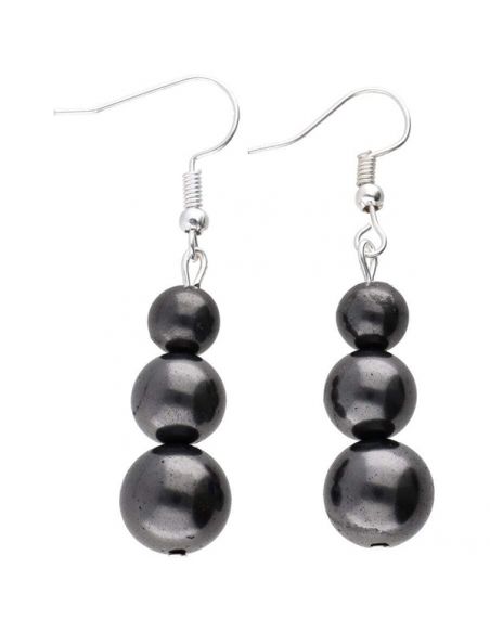 Pendientes Shungit tres Bolas.