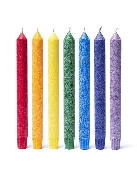 Set Velas Perfumadas 7 Chakras (7 unidades) - 21 cm.