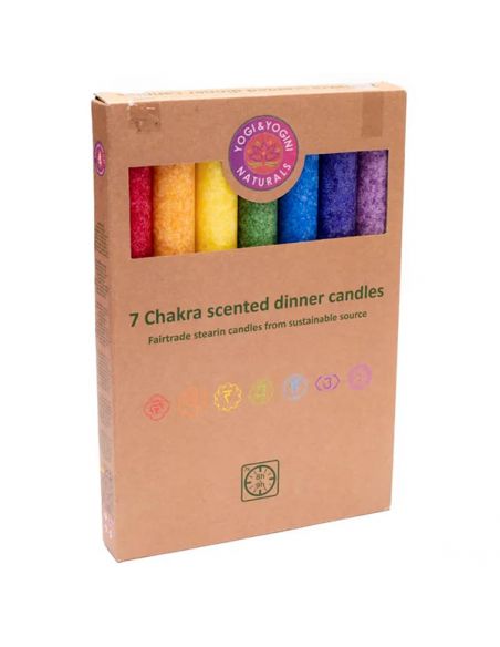 Set Velas Perfumadas 7 Chakras (7 unidades) - 21 cm.