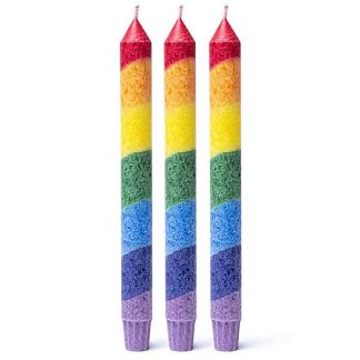 Vela de Estearina 7 Chakras (3 unidades) - 23 cm.