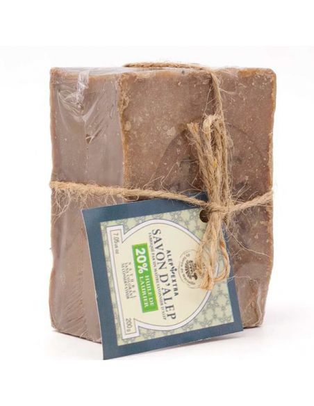 Jabón de Alepo 20% - pastilla de 200 gramos