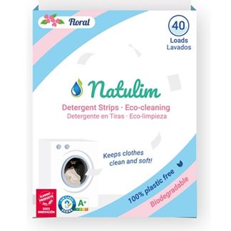 Detergente en Tiras Ecológico Floral Natulim - 40 lavados