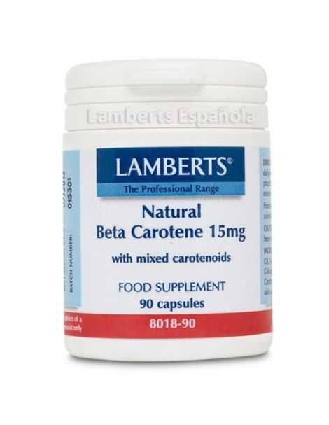 Beta Caroteno Natural 15 mg. Lamberts - 90 cápsulas