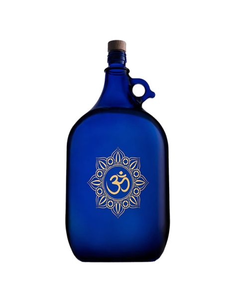 Garrafa de Vidrio Azul de Murano con Símbolo OM - 5 litros