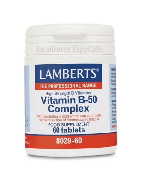 Complejo de Vitamina B-50 Lamberts - 60 tabletas