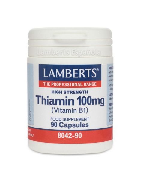 Tiamina (Vitamina B1) 100 mg. Lamberts - 90 tabletas
