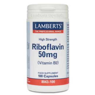 Riboflavina (Vitamina B2) 50 mg. Lamberts - 100 cápsulas