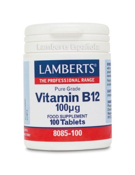 Vitamina B12 100 mcg. Lamberts - 100 tabletas