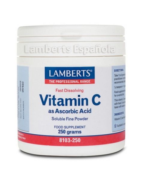 Vitamina C (Ácido Ascórbico). Lamberts - 250 gramos