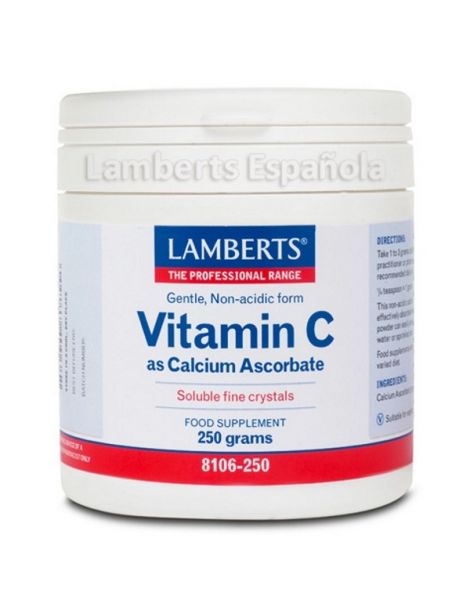 Vitamina C (Ascorbato de Calcio). Lamberts - 250 gramos