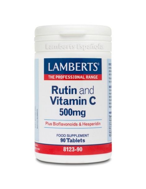 Rutina y Vitamina C 500 mg con Bioflavonoides. Lamberts - 90 tabletas