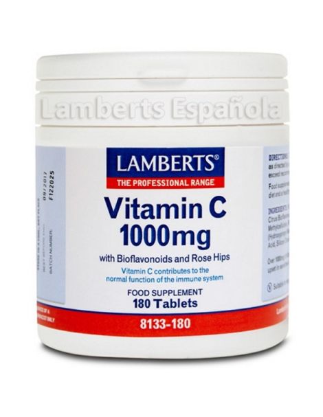 Vitamina C 1000 mg con Bioflavonoides Lamberts - 180 tabletas