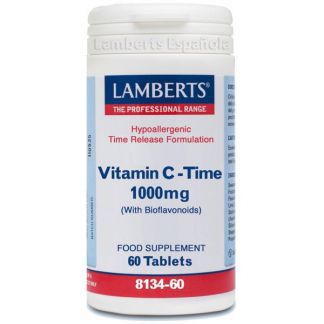 Vitamina C 1000 mg con Bioflavonoides L. Sostenida. Lamberts - 60 tabletas